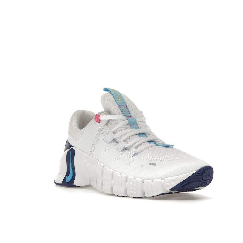 Nike Free Metcon 5 White Aquarius Blue Женские кроссовки Ярко-Розовый Темно-Королевский-Синий DV3950-103