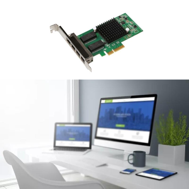 4 Ports PCIe 4 for I350-T4 Chip 10/100/1000Mbps Lan Card Four Port Server Gigabit Card PCIe Thernet