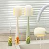 Yousheng 5 In 1 Bottle Cleaning Brush Set Multifunctional Sponge Bristles Reach Tight Spaces Compact Storage Cup Lid Cleaner Kitchen Tool