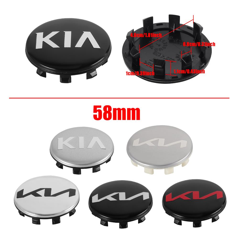 4Pcs/set 58mm Car Wheel Center Hub Cap Cover For Kia Sportage 3 Rio K2 K5 K3 Carnival Picanto Ceed Soul EV6 Styling Accessories