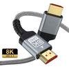8K 4K HDMI Cable 48Gbps,Braided Cord-4K@120Hz 8K@60Hz, DTS:X, HDCP 2.2 & 2.3,HDR 10 Compatible with Roku TV/PS5/HDTV/Blu-ray