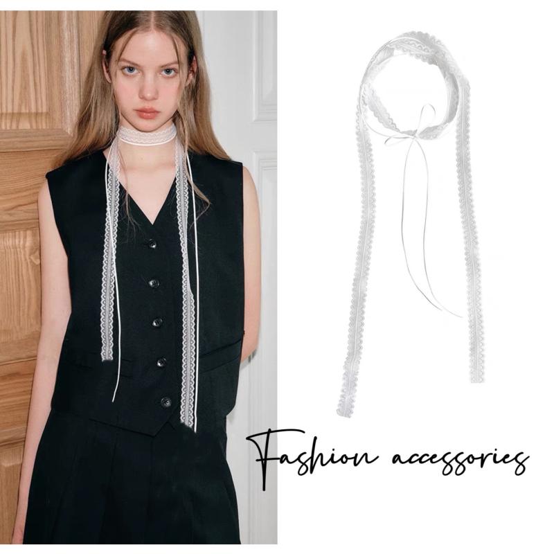 Элегантная длинная цепочка-веревка с кружевным чокером-лентой для женщин, модные подвески, женские украшения на шею, декор