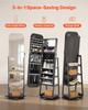 360° Swivel Jewelry Cabinet, 1600 mm Tall, Full-Length Mirror with Storage, Standing Rotatable Jewelry Armoire Organizer, Lockable Door with 2 Keys,