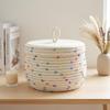 Nordic Cotton Rope Storage Basket – Desk Organiser with Lid, Multi-Purpose Holder for Cosmetics, Keys & Small Items