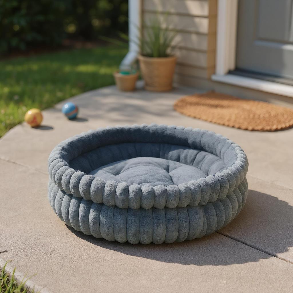 Роскошная кровать-пончик для собаки, моющийся коврик-обнимашка для кошки, кошки, собаки, пушистая подушка для сна, ортопедическая успокаивающая кровать для питомца для собаки, питомцев