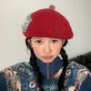 Вязаный берет ручной работы с узором Fair Isle, теплая и выразительная шапочка маленького художника для осени и зимы