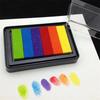 6 Colors / Box Safety Non-Toxic Multicolor Ink Pad Gradient Color Rainbow Inkpad