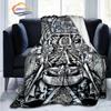 Print Freemasonry Flannel Blanket Masonic Air Conditioning Sofa  Portable Travel Camping   Suitable for All Season