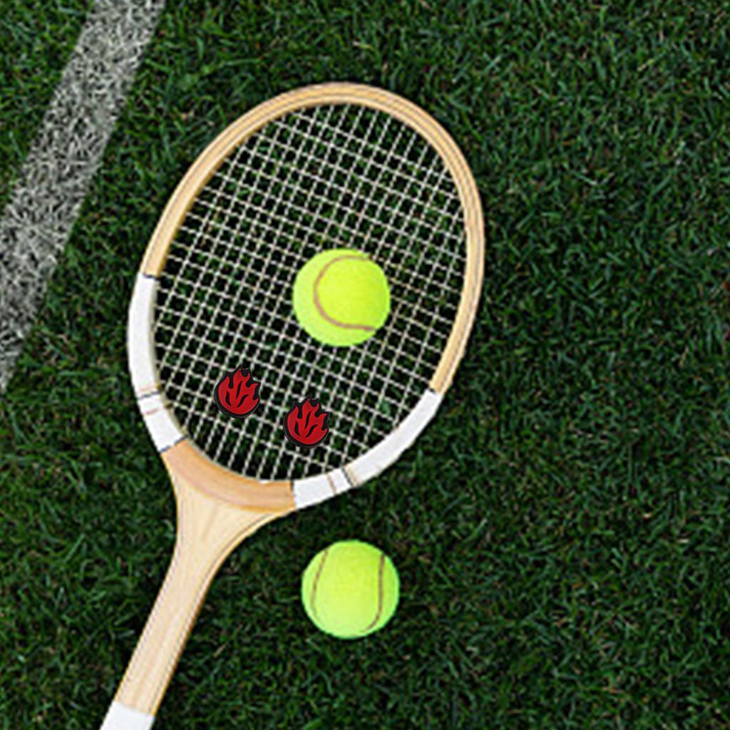 2Pcs Flame Shape Tennis Racket Shock Absorbers Silicone Vibration Dampeners Racket String Shock Absorbers Enduring