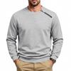 Men S Fleece Lined Round Neck Long Sleeve Pullover Sweatshirt