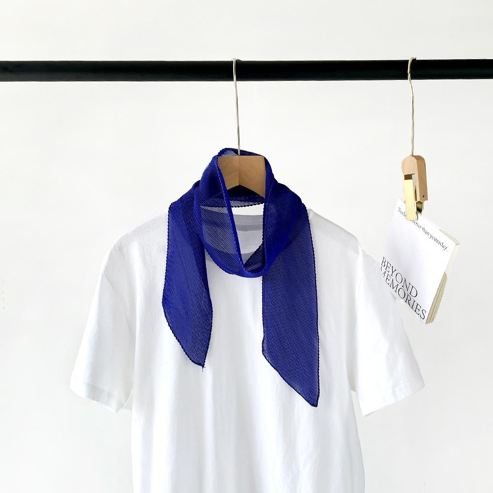 Spring And Summer Satin Long Scarf For Women Sunscreen Shawl Fashionable Beauty Scene Satin Long Scarf Versatile Travel Scarf