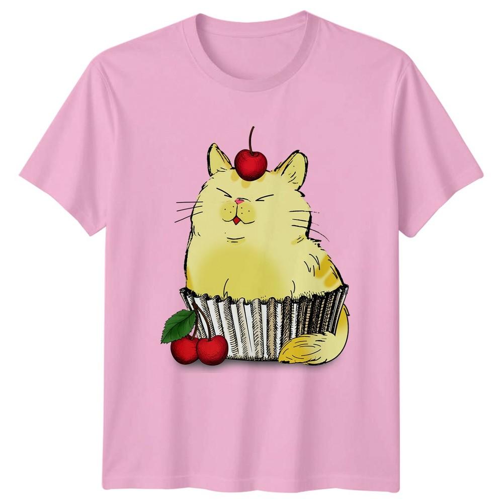 Cat In Cupcake Cherry TShirt Cupcake Cat Birthday Gift For Him And Her