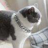 Cat Dog Gold Necklace Chain Dog Collar Adjustable Pitbull Collar Gold Collars  for Small Medium Dog