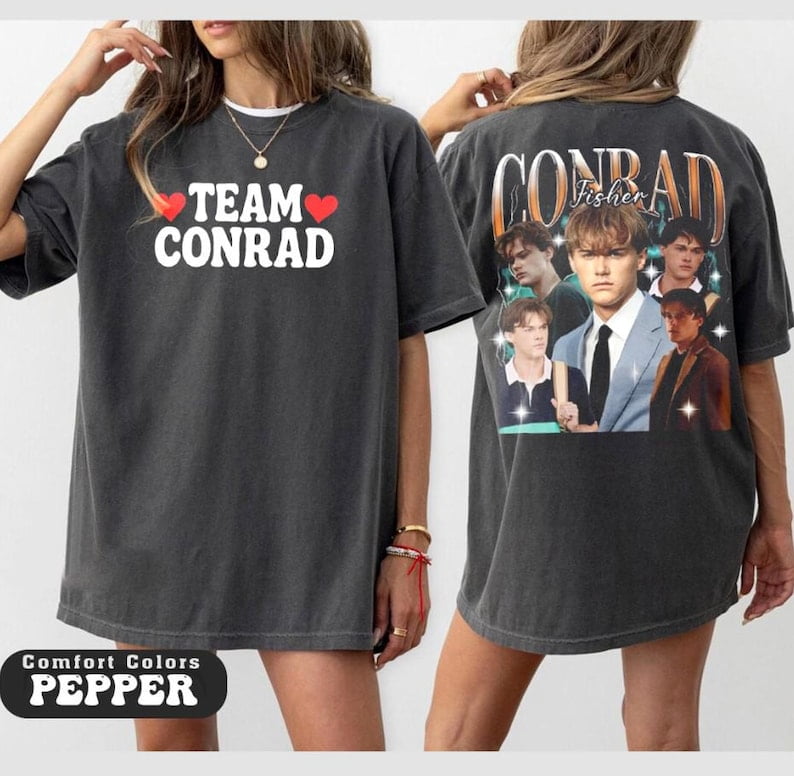 Футболка Team Conrad Bootleg Comfort Colors Футболка Conrad Fisher Футболка The Summer Turned Pretty Футболка Cousins Beach Футболка из фильма Y2k