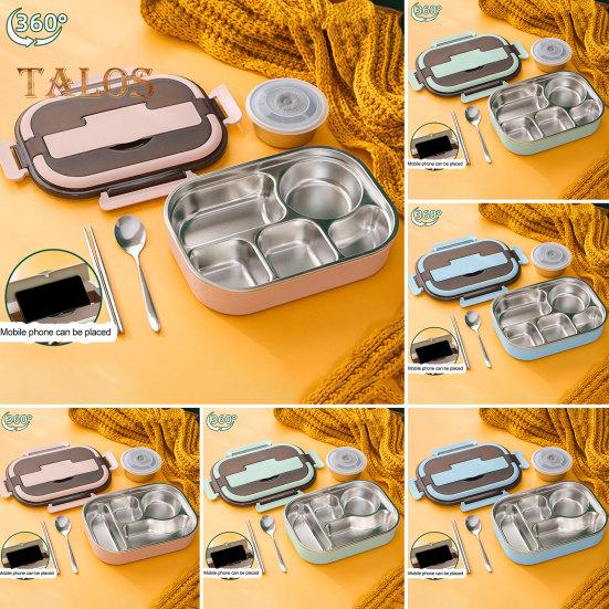 Контейнер для обеда, противоударный держатель для еды, компактный современный подогреватель горячей еды, коробка для бенто, школьные принадлежности