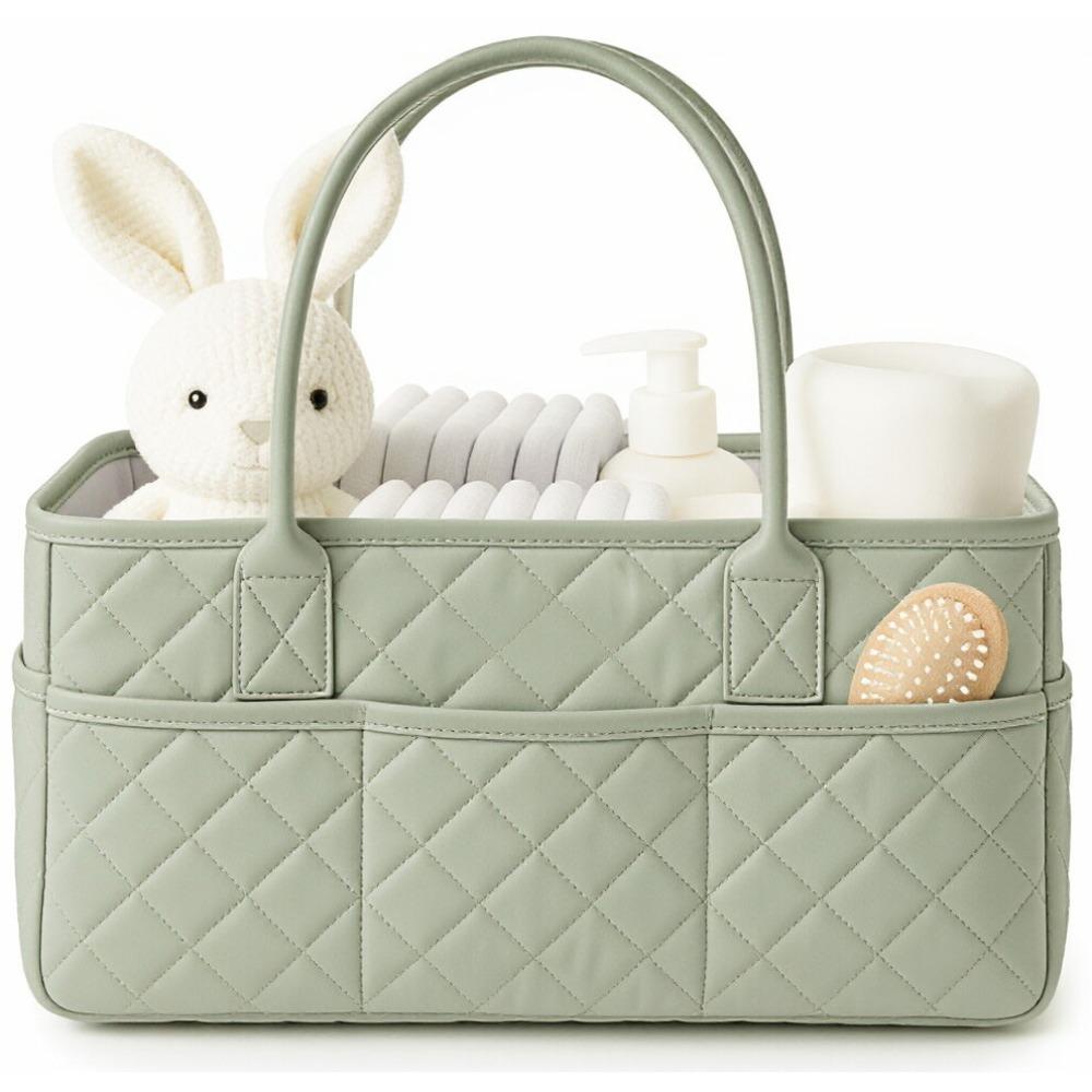 Floral Baby Diaper Organizer Large Capacity Baby Diaper Storage Bag Outdoor Travel