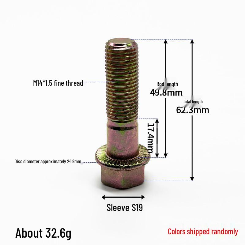130 Rear Axle High-Strength Flange Bolt with Anti-Loosening Disc, Coarse Threads 10 & 12
