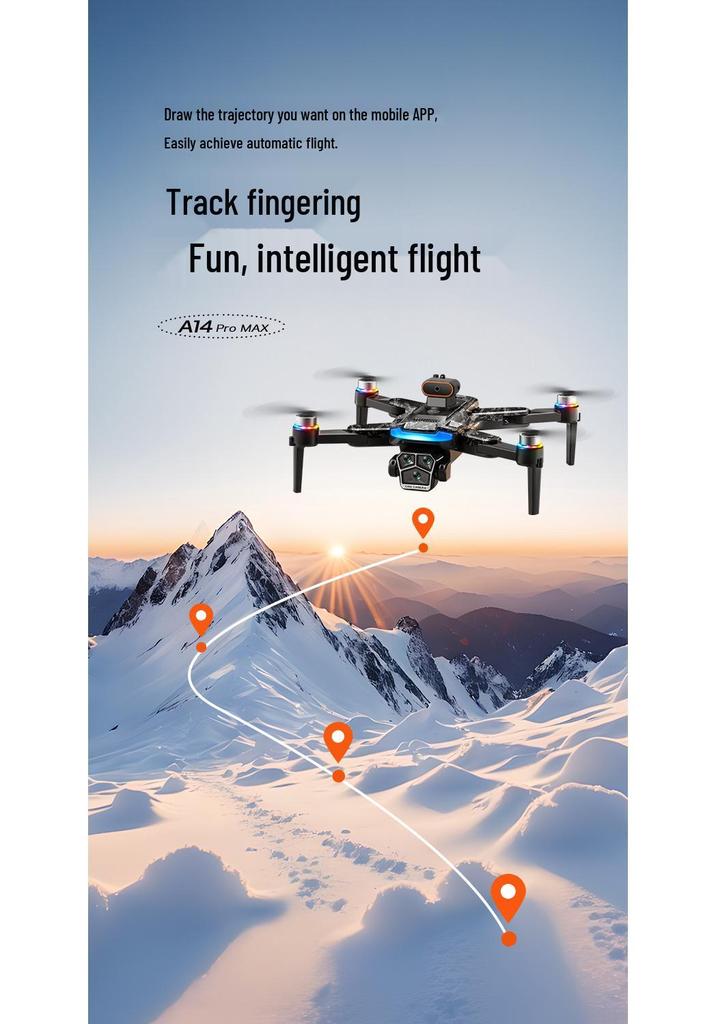 A14 GPS Drone: 4.5-Inch Screen, Brushless, Auto-Return, Intelligent Obstacle Avoidance, Optical Flow Control