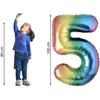 Ballon Chiffre 5 - Multicolore - 100cm - Idéal Anniversaire - Décoration Fête - Hélium