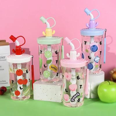 Пластиковый стакан для воды с горячим смешиванием, Стакан с трубочкой большой емкости, Портативный и простой в использовании стакан для студентов, Двойного назначения, Подарок для молока и кофе liyi