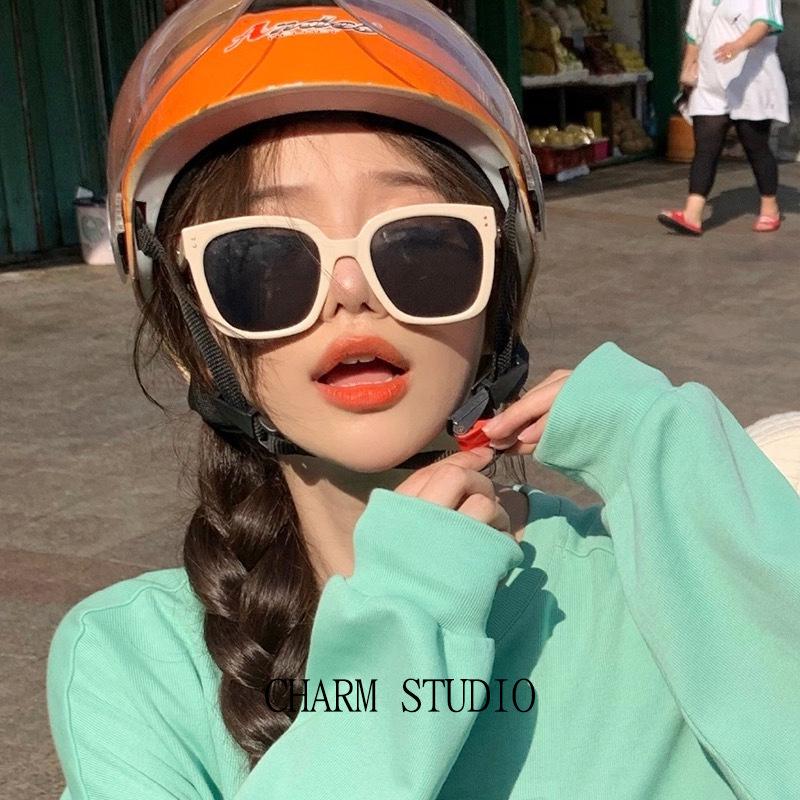 Большие узкие квадратные солнцезащитные очки, защита от УФ, стиль Дженни, модные унисекс очки (белый)