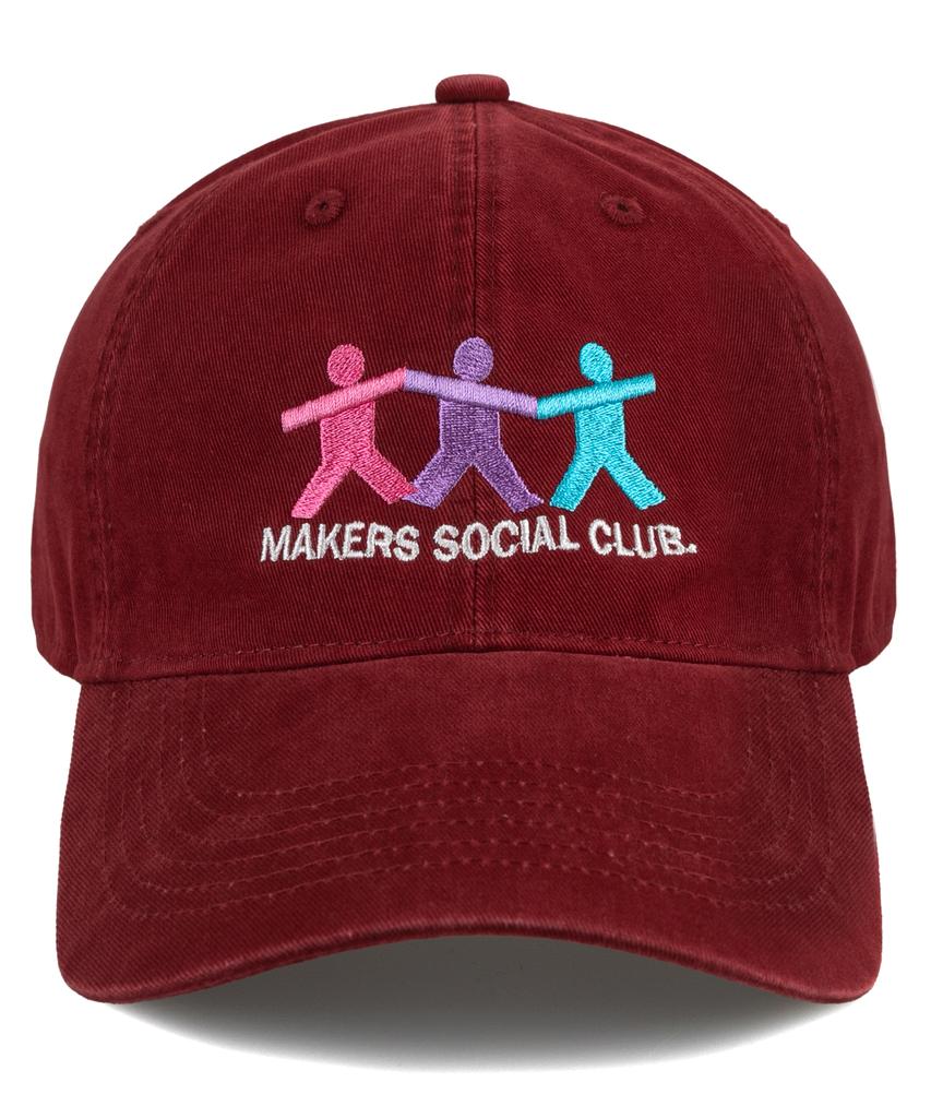 Кепка-бейсболка Social Club Wig Makers - Бордовый