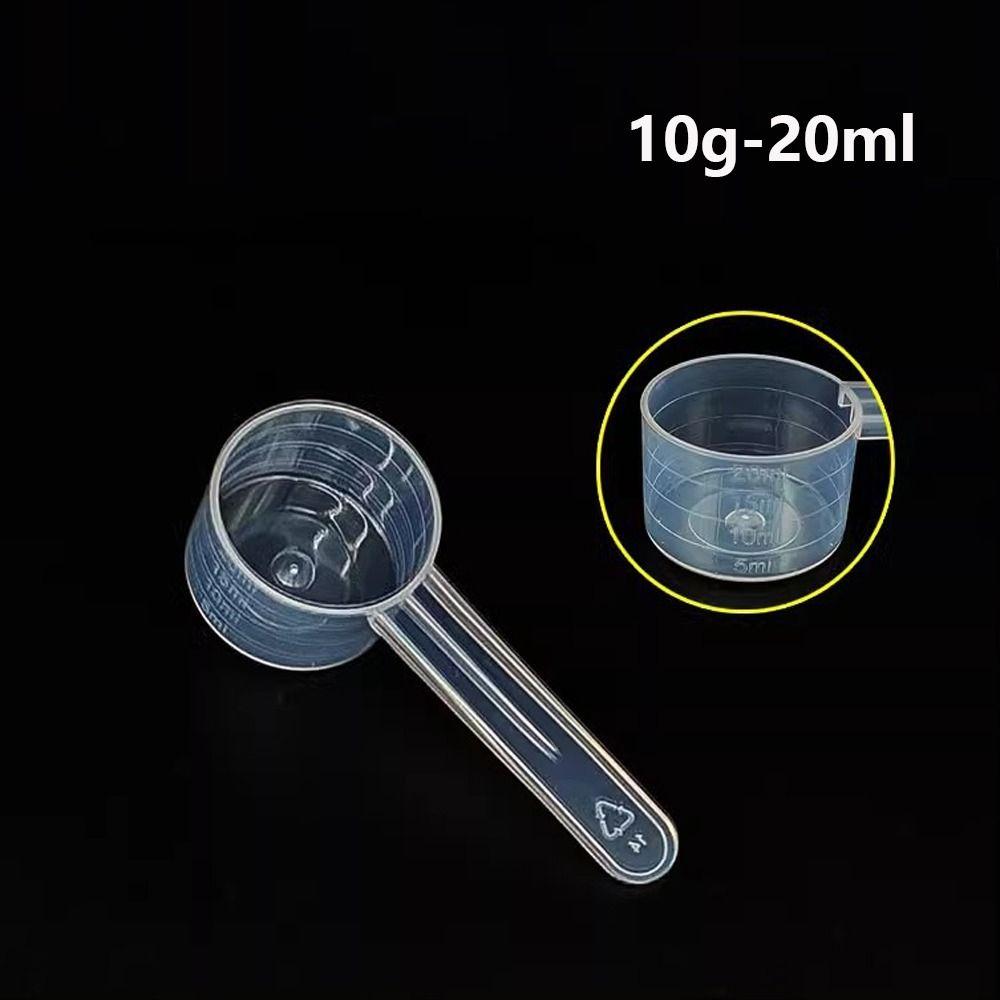 5pcs/set Transparent Flat-bottomed Spoon Plastic Measuring Spoon  Home Kitchen Baking Accessories