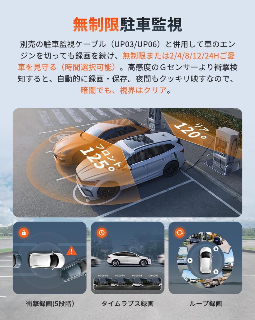 Quality 64GB Card Dash Cam S410 Front and Rear Megapixel Superb Night Digital Rearview Touch Backup Guide Line IP67 Waterproof Rear Drive Unlimited