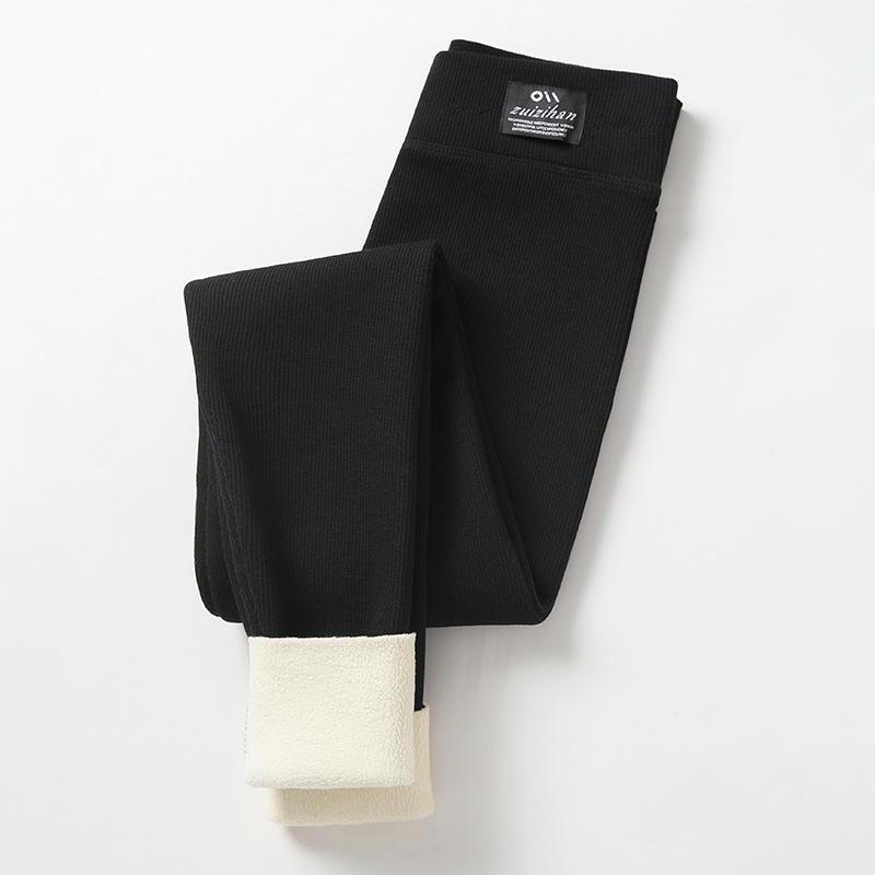 Зимние теплые леггинсы с высокой талией, удобные повседневные брюки