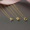Stainless Steel Letters Necklace A TO Z Letters Pendant Necklace Women Jewelry