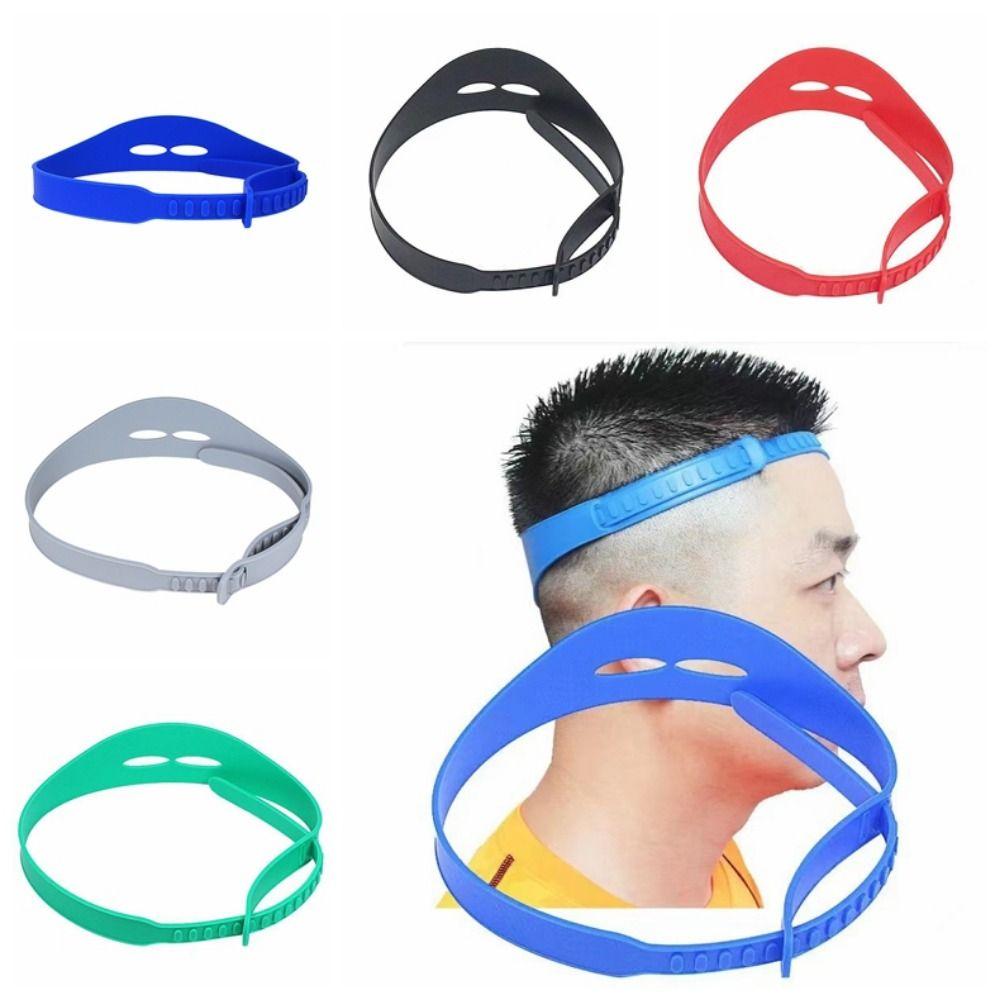 Curved Headband Adjustable Haircut Template Colorful DIY Hair Cutting Guide Band Arc-shaped Silicone Hair Trimming Ruler Man