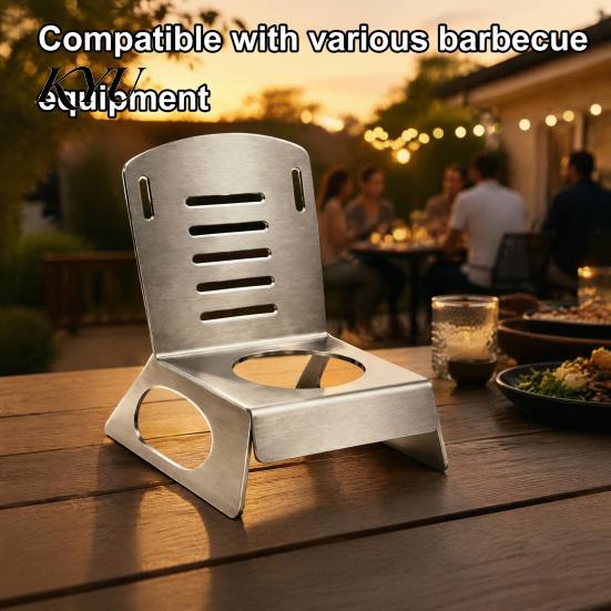 Barbecue Chicken Support Vertical Roaster Stand, 304 Stainless Steel BBQ Can Holder Outdoor Cooking Tool for Grill, Camping Rotisserie Rack,