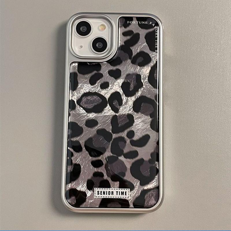 Японский Корейский Нишевый Модный Леопардовый Принт Для IPhone 16 Pro Max 15 Pro Противоударный Полностью Охватывающий Чехол Для Iphone 11 12 13 Жесткий Корпус