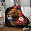 Aslanlar Galatasaray Blanket Ultra-Soft Suitable for Seaside Bed Chair Four Seasons Multipurpose Digital Print