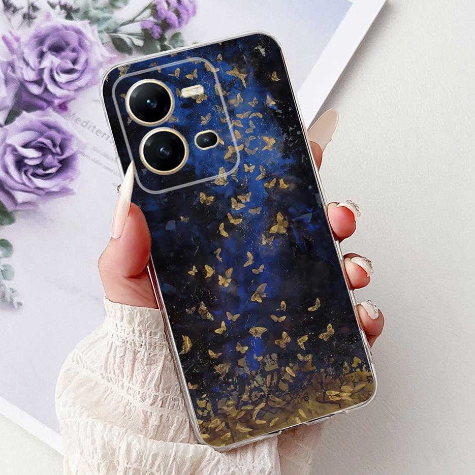 Чехол для Vivo V25 5G Чехол Vivo V25e V2201 Милый Кот Король Лев Расписной Чехол Мягкий Силиконовый Чехол для Телефона Для Vivo V25e V 25 VivoV25 Fundas