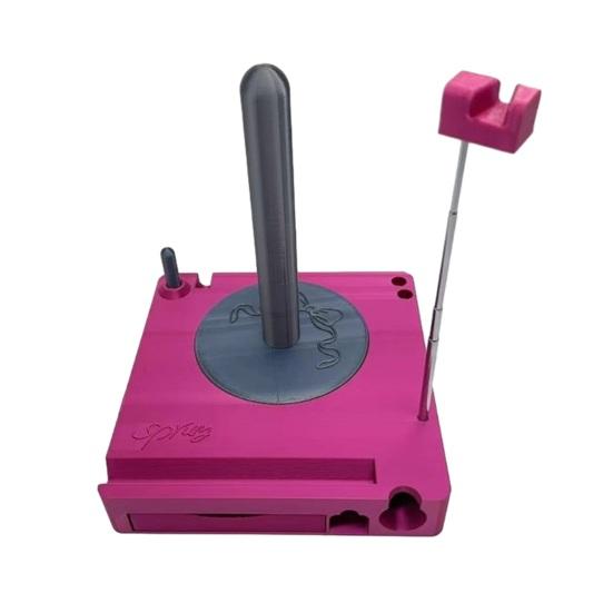 Многофункциональный держатель пряжи-спиннер с подставкой для телефона, съемный органайзер для катушек пряжи, портативная сумка для вязания крючком для любителей вязания