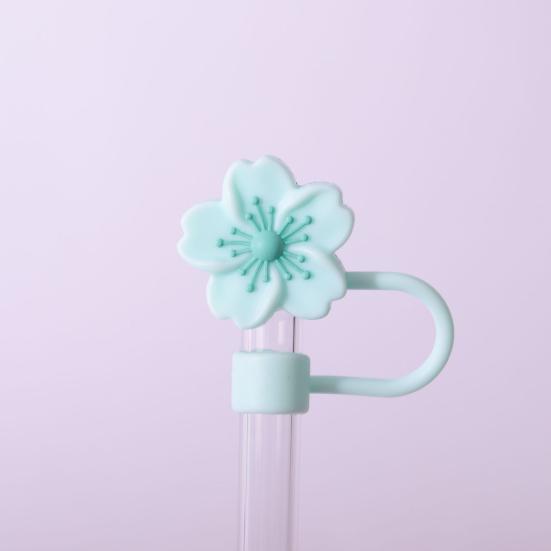 7 шт. Крышка для соломинки в форме цветка, герметичная, пыленепроницаемая, 10 мм, многоразовые аксессуары для питьевой соломинки, детские сувениры для вечеринки