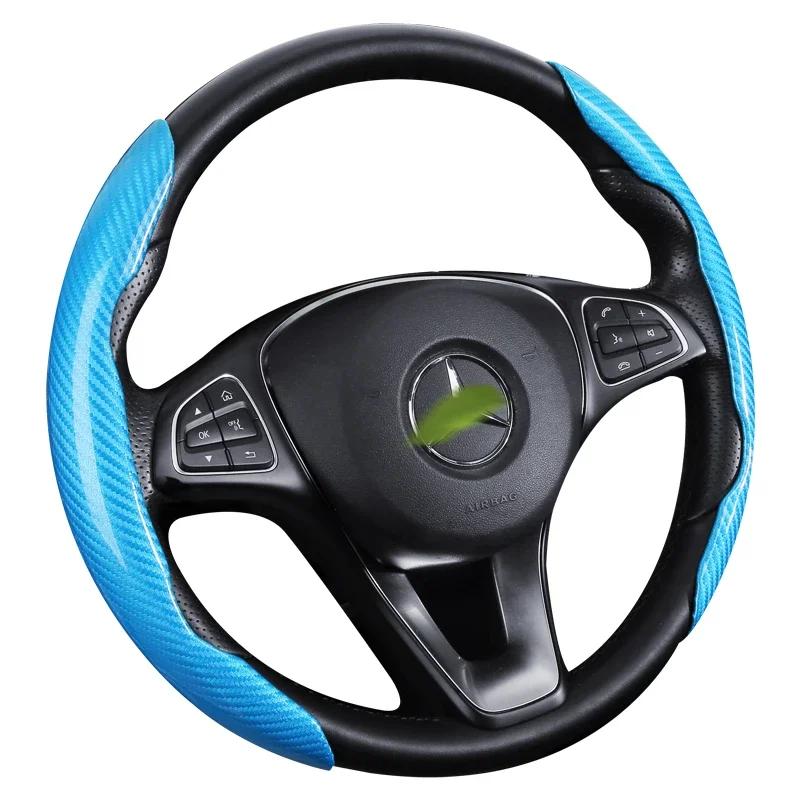 Чехол на руль из углеродного волокна для MITSUBISHI Outlander ASX Eclipse Lancer Pajero Sport Zinger Автомобильные аксессуары