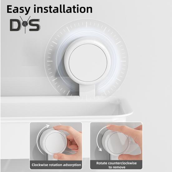 Настенная присоска для хранения вещей, прочная, несущая, простая в установке, полка для хранения мыла и косметики в ванной