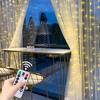 LED Curtain Fairy String Christmas Light USB Power Festoon Garland Lamp with Remote Control Garden Wedding Bedroom Window Decor