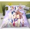 Милый аниме-кот горничная узор Nekopara Комплект постельного белья Игровой принт Пододеяльник и наволочка Декор спальни для отаку подростков
