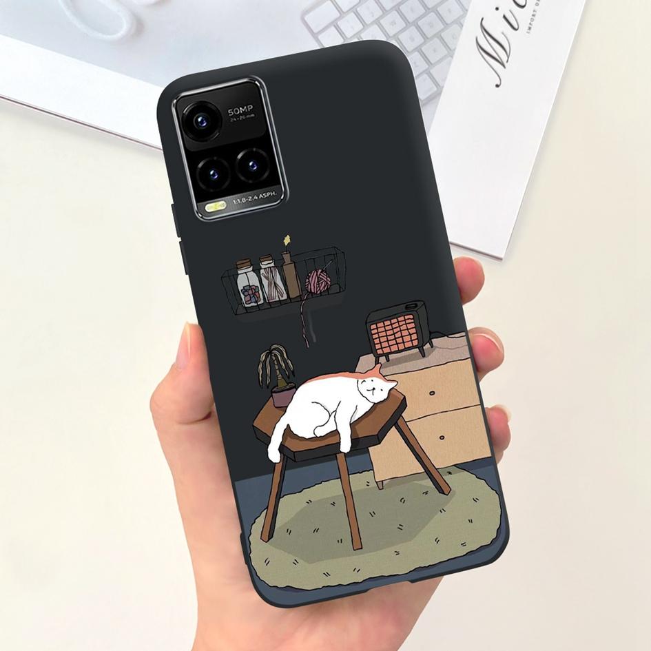Чехол для Vivo Y21 2021 V2111 Милый Утенок-Астронавт Мягкий Силиконовый Чехол Для Vivo Y21s Y33s 4G Y21t Y33t Y21A V2110 V2135 V2109