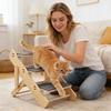 Dog Stairs Non-Slip Stable Foldable 3-Step Pet Stairs for Climbing Home Living Room Bedside Bedroom Sofa Couch Chair