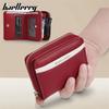 Women Fashion Short Zipper Wallets Warm Color Artificial Leather Coin Purses Casual Card Holder Purse