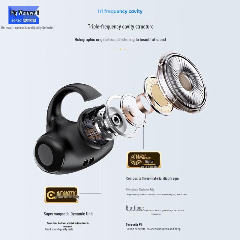 Hunter Wolf G99 Air Conduction Wireless Ear-Clip Sports Headset