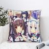 Pillow Cover Super Kawaii Game Nekopara Chocola Vanilla  Morden Pillow Case For Living Room Bed Chair Pillowcases