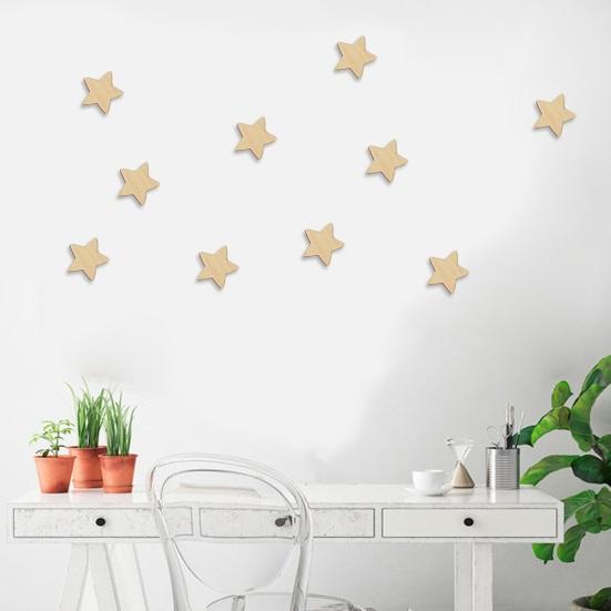 10 Pcs Star Wall Decoration Wooden Boho Star Wall Decor Nursery Wall Star Decoration for Baby Room Kids Bedroom