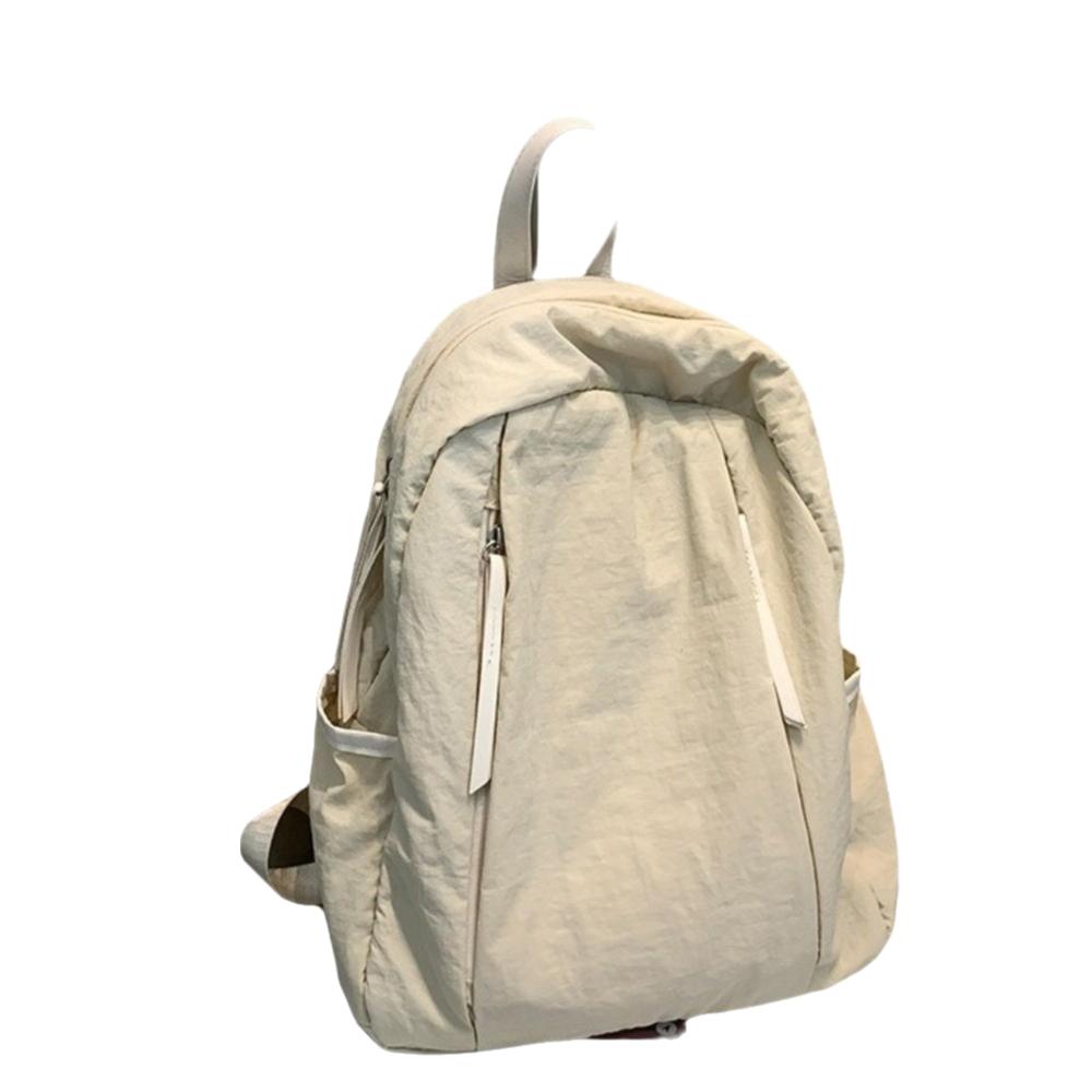 Multi-pocket Travel Backpack Lightweight Student Schoolbag Simple Nylon Backpack Women