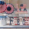 Деревянное настольное украшение с английскими буквами '2026 Independence Day'