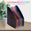 12 Pockets File Organizer Portable File Rack Self Standing Document Organizer  Home Office